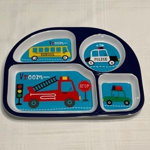 Child’s Plastic Compartment Plate Four Sections